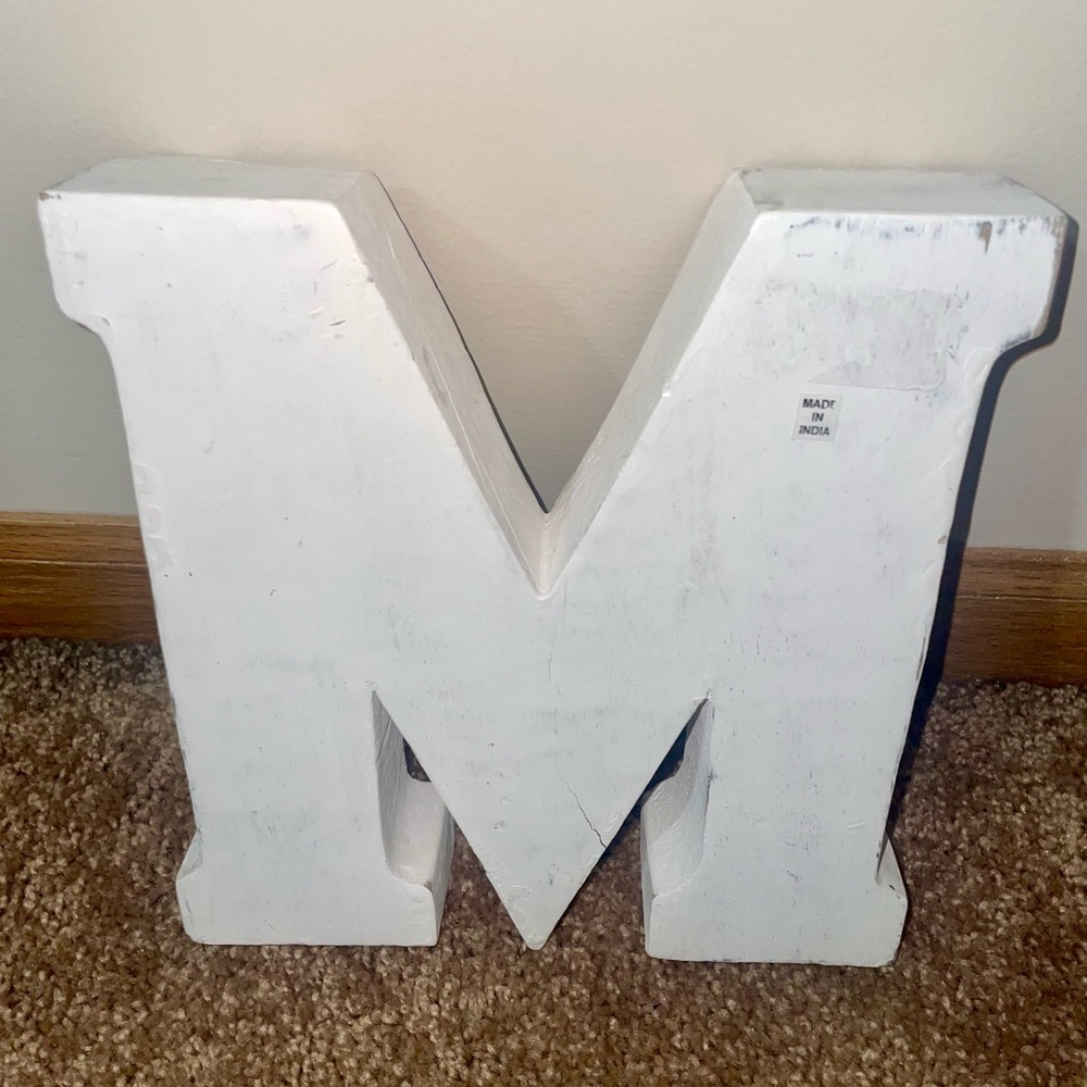 Silver M Decor Block - Picture 3 of 3
